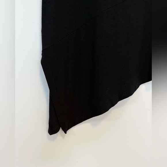 Eileen Fisher Black Asymmetrical Stretch Jersey tank , size : XS - Picture 6 of 7